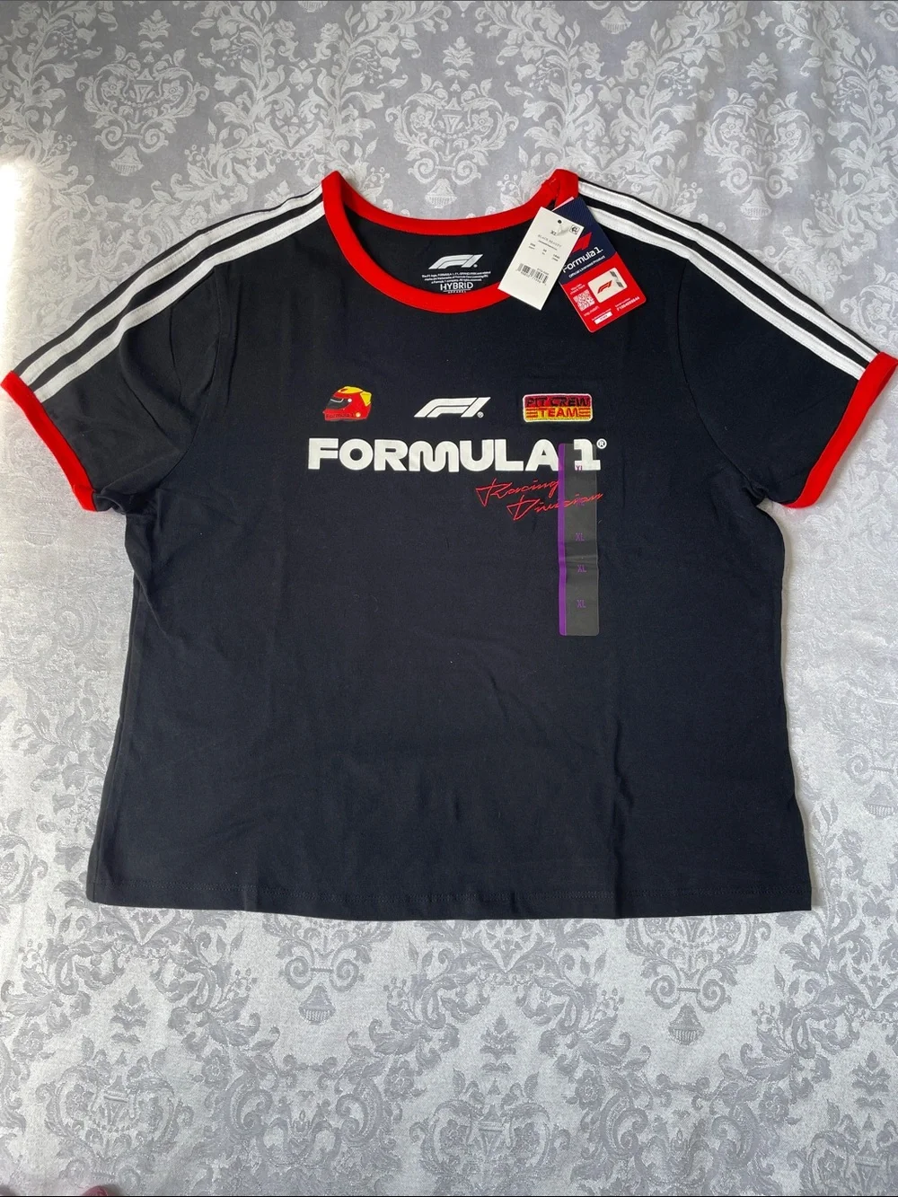 NWT Hybrid & company Black Formula 1 Tee with Red Trim. Size XL. - Picture 1 of 4